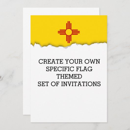 ニューメキシコ国旗 招待状 (正面/裏面)