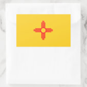 ニューメキシコ国旗 長方形シール (バッグ)