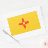 ニューメキシコ国旗 長方形シール (封筒)