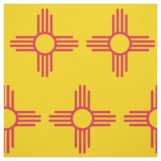 ニューメキシコ国旗Ziaの日柄 ファブリック (見本)