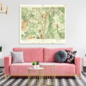 ニューメキシコ土地分類地図 キャンバスプリント (インサイチュ (リビング))