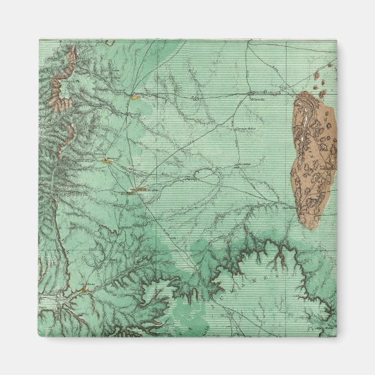 ニューメキシコ土地分類地図 マグネット (正面)