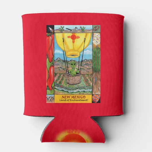 ニューメキシコ土産ホットエアバルーンエイリアンブリト 缶クーラー (裏面)