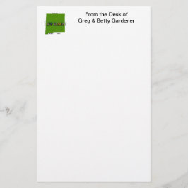 ニューメキシコ地図アウトライン写真文字 便箋