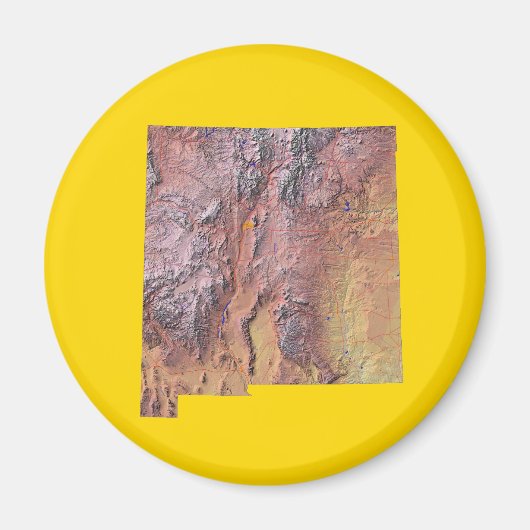 ニューメキシコ地図マグネット マグネット (正面)
