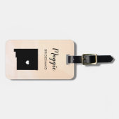 ニューメキシコ地図ラゲージタグ、ウェディングパーティーへようこそ ラゲッジタグ (正面横)