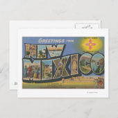 ニューメキシコ大文字の情景ニューメキシコ ポストカード (正面/裏面)