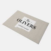 ニューメキシコ家族モノグラム州形式 ドアマット (アングル)