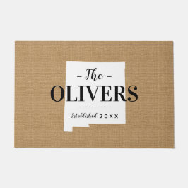 ニューメキシコ家族モノグラム州形式 ドアマット