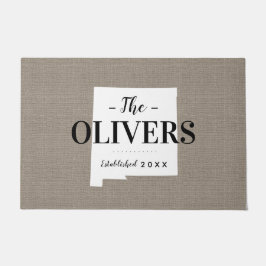 ニューメキシコ家族モノグラム州形式 ドアマット