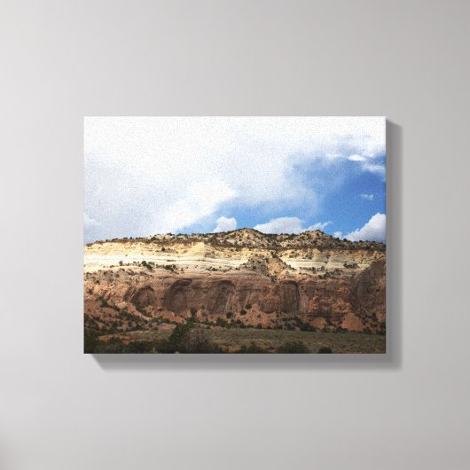 ニューメキシコ山脈の上を移動する雲の色11x14 キャンバスプリント (正面)