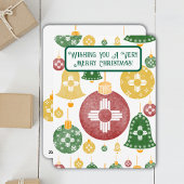 ニューメキシコ州のクリスマスオーナメント ジア 赤 緑 青 シーズンカード