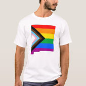 ニューメキシコ州のプライドLGBTQプログレスプライド Tシャツ (正面)