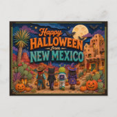ニューメキシコ州の子供たちからハッピーハロウィン ポストカード (正面)