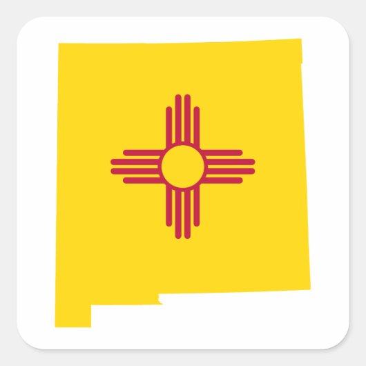 ニューメキシコ州の形 スクエアシール (正面)