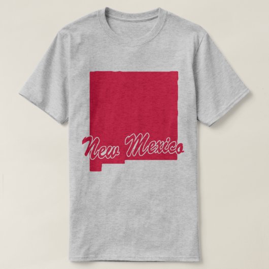 ニューメキシコ州の形Tシャツ Tシャツ (デザイン正面)