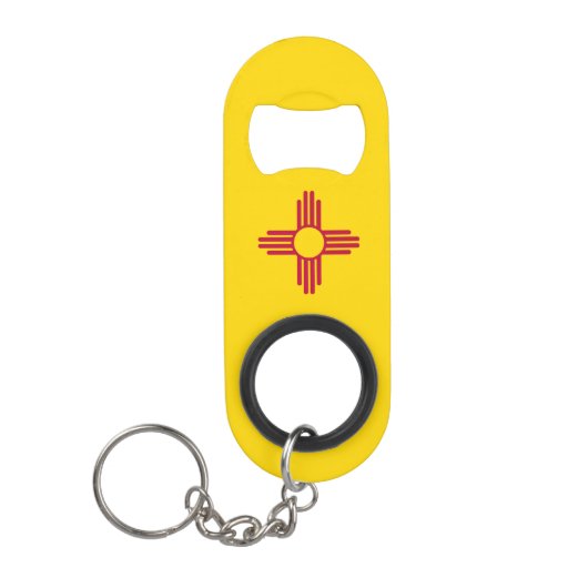 ニューメキシコ州の旗 キーホルダー栓抜き (正面)