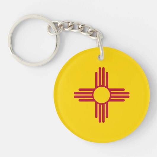 ニューメキシコ州の旗 キーホルダー (正面)
