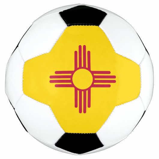 ニューメキシコ州の旗 サッカーボール (正面)
