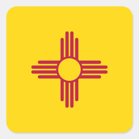 ニューメキシコ州の旗 スクエアシール (正面)