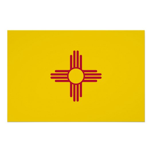ニューメキシコ州の旗 ポスター (正面)