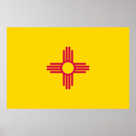 ニューメキシコ州の旗 ポスター (正面)