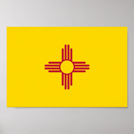 ニューメキシコ州の旗 ポスター (正面)
