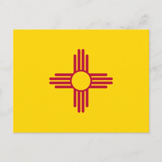 ニューメキシコ州の旗 ポストカード (正面)