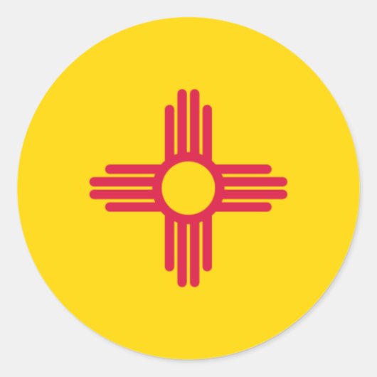 ニューメキシコ州の旗 ラウンドシール (正面)