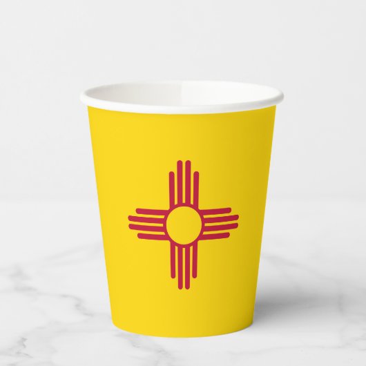 ニューメキシコ州の旗 紙コップ (左)