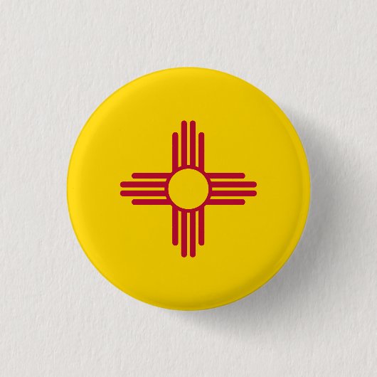 ニューメキシコ州の旗 缶バッジ (正面)