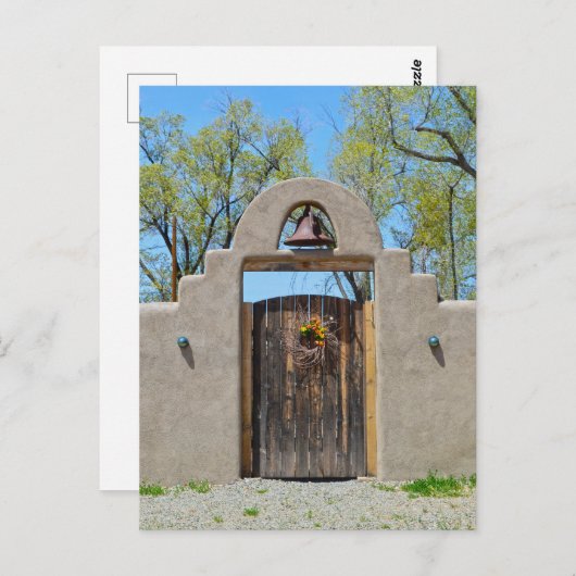 ニューメキシコ州アドビウォールのゲート ポストカード (正面/裏面)