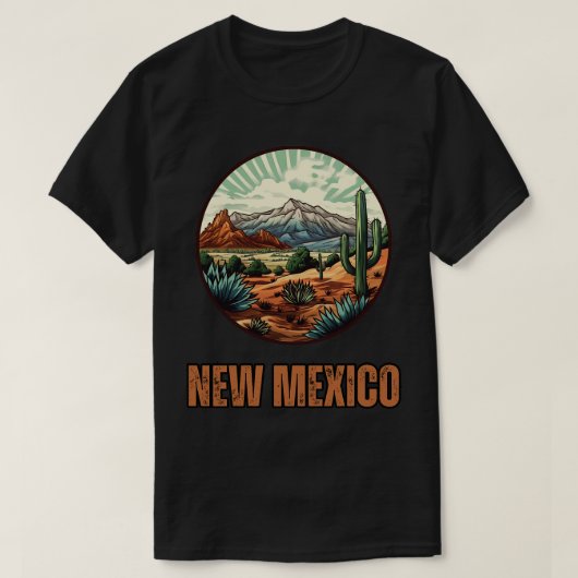 ニューメキシコ州アメリカ Tシャツ (デザイン正面)