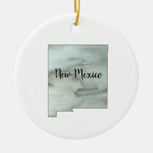 ニューメキシコ州イラストレーション セラミックオーナメント (正面)