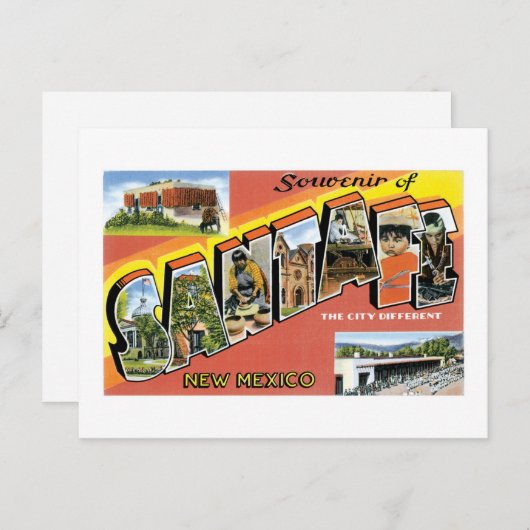 ニューメキシコ州サンタフェのお土産 ポストカード (正面/裏面)