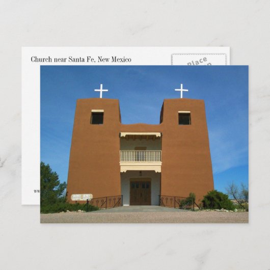 ニューメキシコ州サンタフェ教会 ポストカード (正面/裏面)