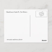 ニューメキシコ州サンタフェ教会 ポストカード (裏面)