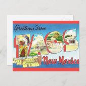 ニューメキシコ州タオスの挨拶 ポストカード (正面/裏面)