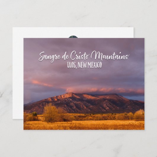 ニューメキシコ州タオス近郊のサンクレデクリスト山脈 ポストカード (正面/裏面)