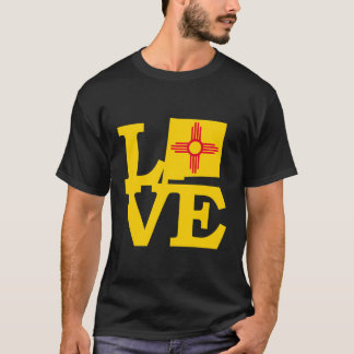 ニューメキシコ州ツィアヴィンテージレトロラブnmデザイン tシャツ