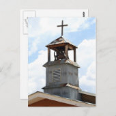 ニューメキシコ州トゥルーカスにある教会の鐘楼 ポストカード (正面/裏面)