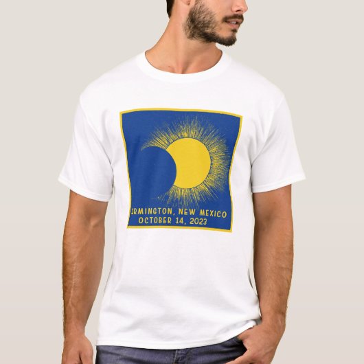 ニューメキシコ州ファーミントン 帯状太陽食 Tシャツ (正面)