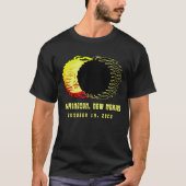 ニューメキシコ州ファーミントン 2023年 輪状太陽食 Tシャツ (正面)