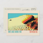 ニューメキシコ州ホワイトサンズ国立公園の砂丘 ポストカード (正面/裏面)