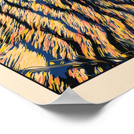 ニューメキシコ州ホワイトサンズ国立公園 ポスター (角)