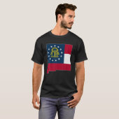 ニューメキシコ州マップGEORGIA GA国旗のルーツ男性Wom Tシャツ (正面フル)