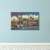 ニューメキシコ州ラトン – ラージレターシーン キャンバスプリント (インサイチュ (ウッドフロア))