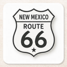 ニューメキシコ州ルート66レトロホワイトシールド コースター
