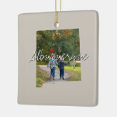 ニューメキシコ州写真の挿入物と町名 セラミックオーナメント (左)