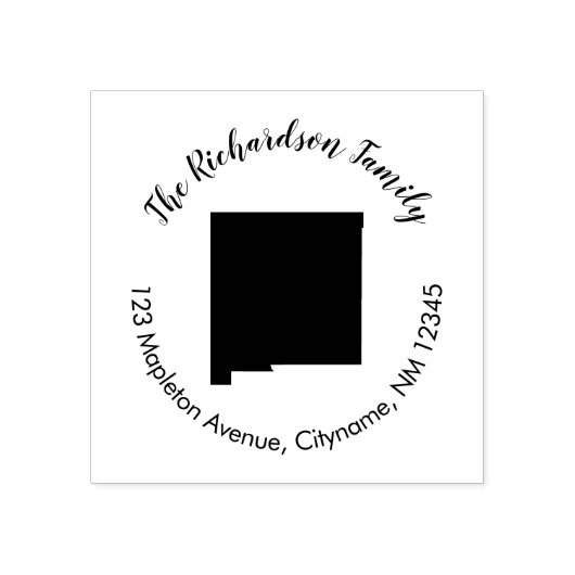 ニューメキシコ州差出人住所ゴム ラバースタンプ (インプリント)